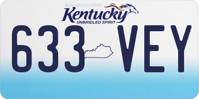 KY license plate 633VEY
