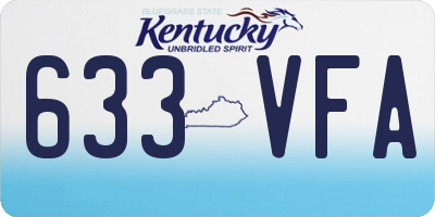 KY license plate 633VFA