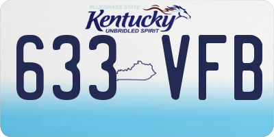 KY license plate 633VFB