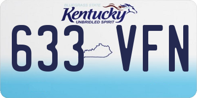 KY license plate 633VFN