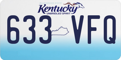 KY license plate 633VFQ
