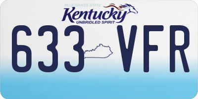 KY license plate 633VFR