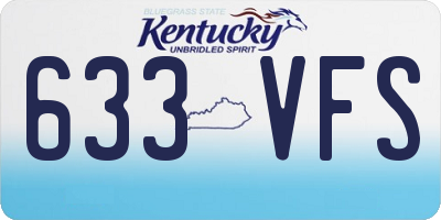 KY license plate 633VFS