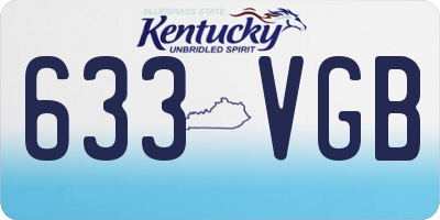 KY license plate 633VGB