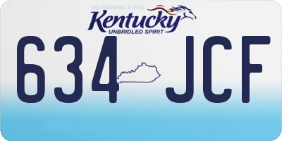 KY license plate 634JCF