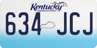 KY license plate 634JCJ