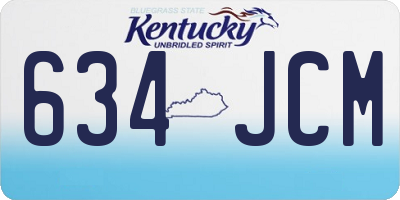 KY license plate 634JCM