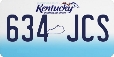 KY license plate 634JCS