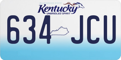 KY license plate 634JCU