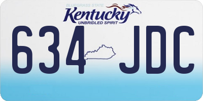 KY license plate 634JDC