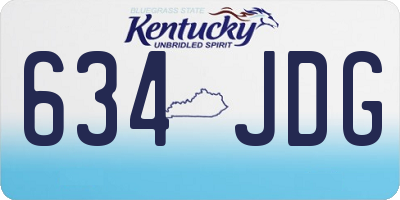 KY license plate 634JDG