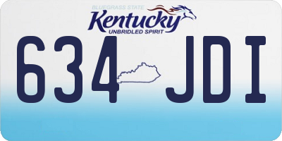 KY license plate 634JDI
