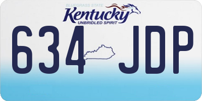 KY license plate 634JDP