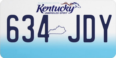 KY license plate 634JDY