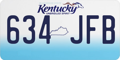 KY license plate 634JFB