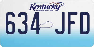 KY license plate 634JFD