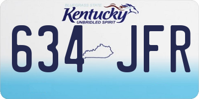 KY license plate 634JFR