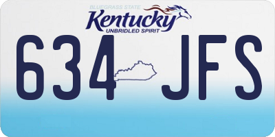 KY license plate 634JFS