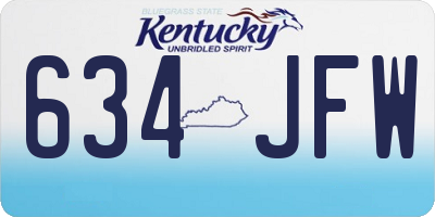 KY license plate 634JFW