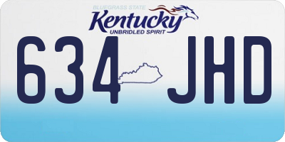 KY license plate 634JHD