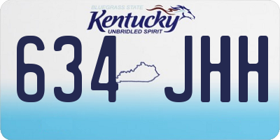 KY license plate 634JHH