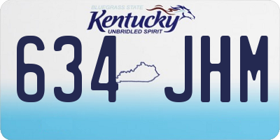KY license plate 634JHM