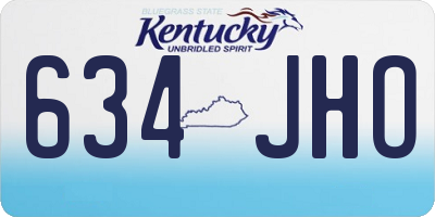 KY license plate 634JHO