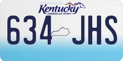 KY license plate 634JHS