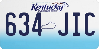 KY license plate 634JIC