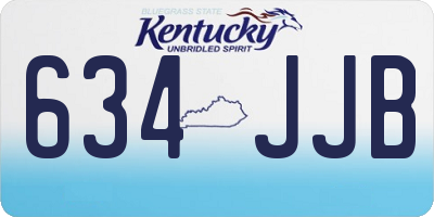 KY license plate 634JJB