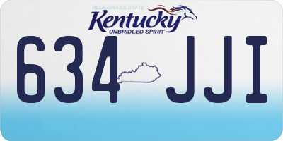 KY license plate 634JJI