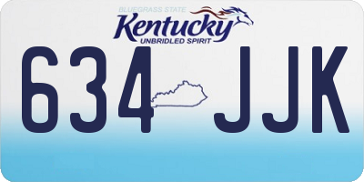 KY license plate 634JJK