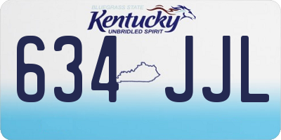 KY license plate 634JJL