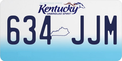 KY license plate 634JJM