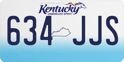 KY license plate 634JJS