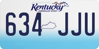 KY license plate 634JJU