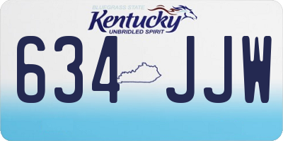 KY license plate 634JJW