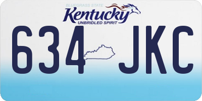 KY license plate 634JKC
