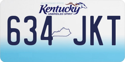 KY license plate 634JKT