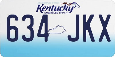 KY license plate 634JKX
