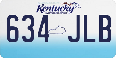 KY license plate 634JLB