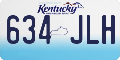KY license plate 634JLH