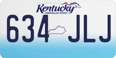 KY license plate 634JLJ