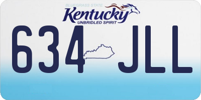 KY license plate 634JLL