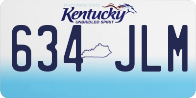 KY license plate 634JLM