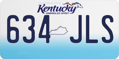 KY license plate 634JLS