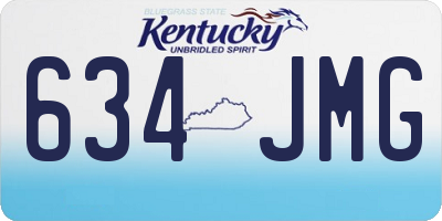 KY license plate 634JMG