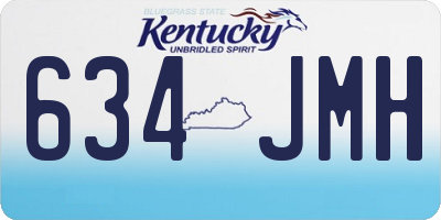 KY license plate 634JMH