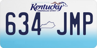 KY license plate 634JMP