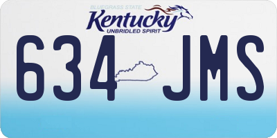 KY license plate 634JMS